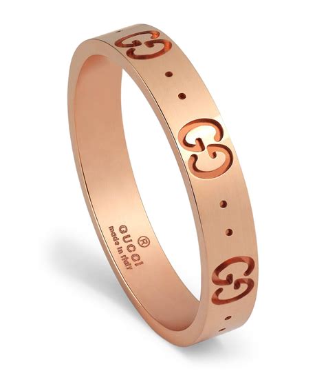 gucci rose gold icon ring|gucci star ring.